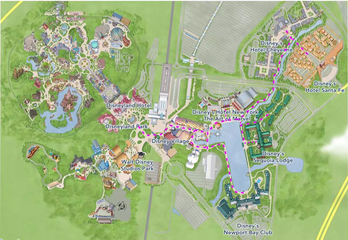 Karte der Disneyland Paris Hotels