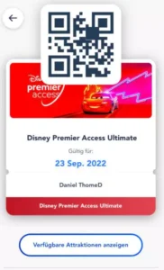 Disney Premier Access Ultimate in der App
