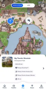Disneyland Paris App Parkplan Attraktionen