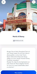 Disneyland Paris App Details zu den Shops