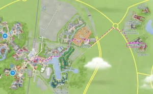 Lage Grand Magic Hotel Disneyland Paris mit Fußweg