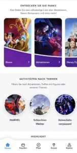 Disneyland App Infoseite