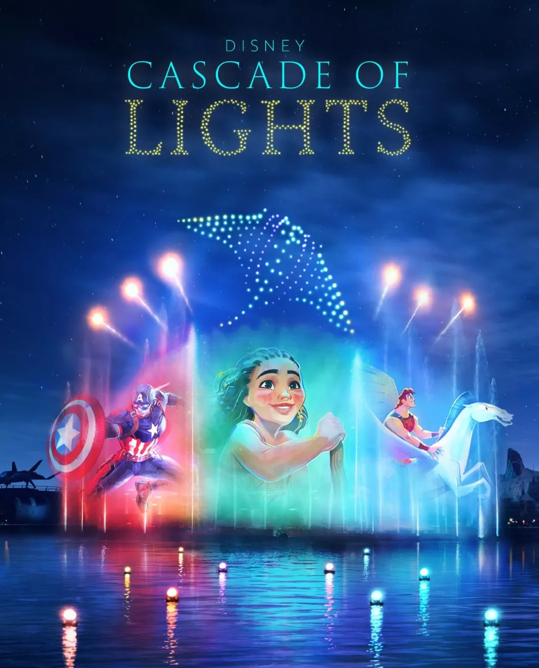 "Disney Cascade of Lights" Teaser Plakat