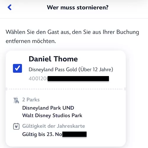Disneyland Pass Reservierungen Storno